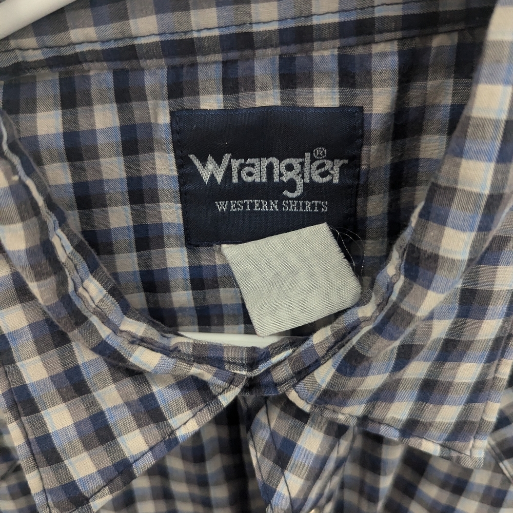 Wrangler Short Sleeve Pearl Snap, Large